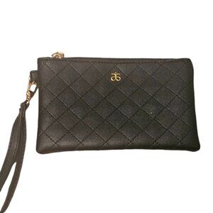 Womans Unbranded Black Clutch Purse NWOT 8" w/strap